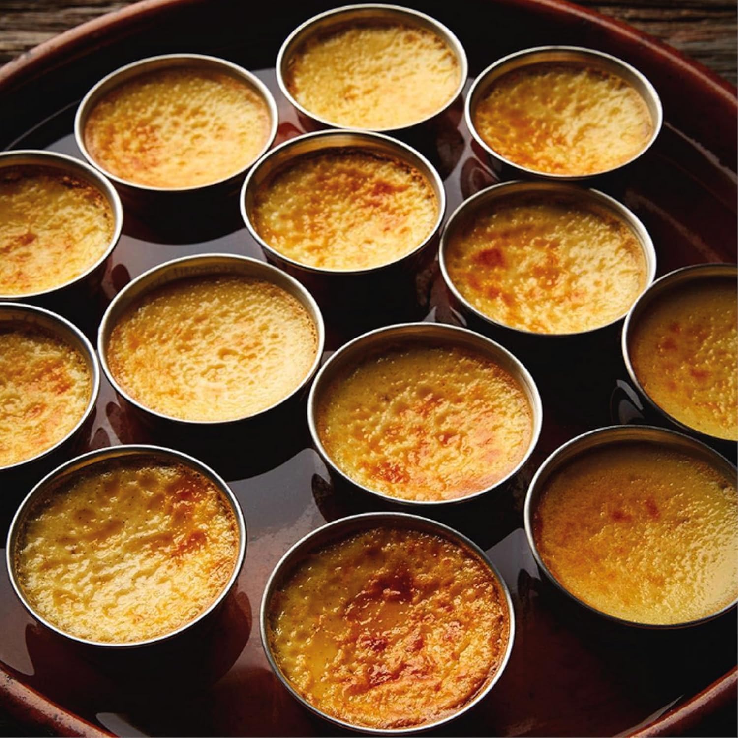 Space Home - 12 Stampini Flan 9 cm - Stampo Individuali per Budino - Stampo Panna Cotta In Acciaio Inossidabile - Stampi Individuali Muffin - Pirottini in Acciaio Individuale