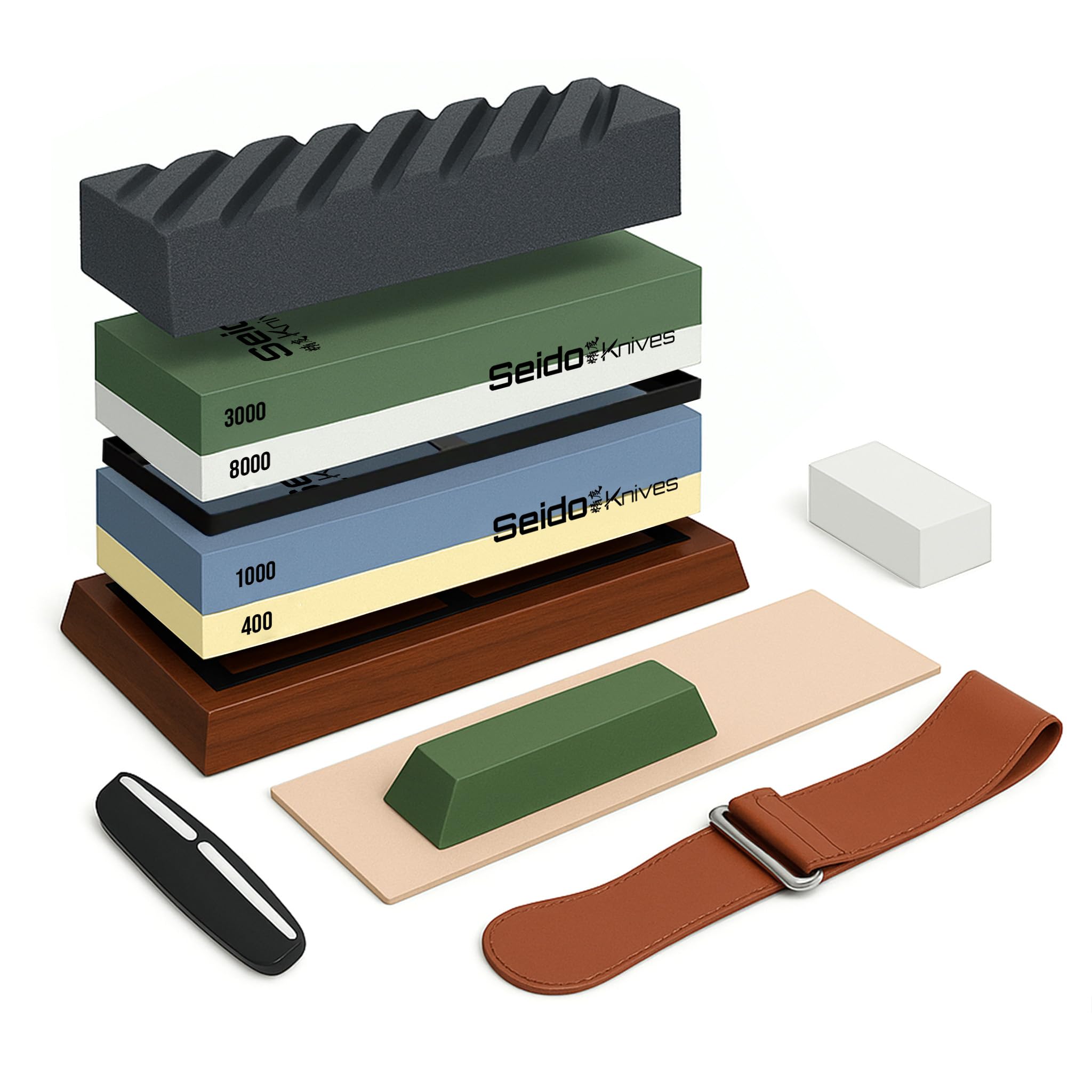 Just in Folding & Espresso's Stache セット Amazon.com: Seido Knives Professional Whetstone Set, Knife