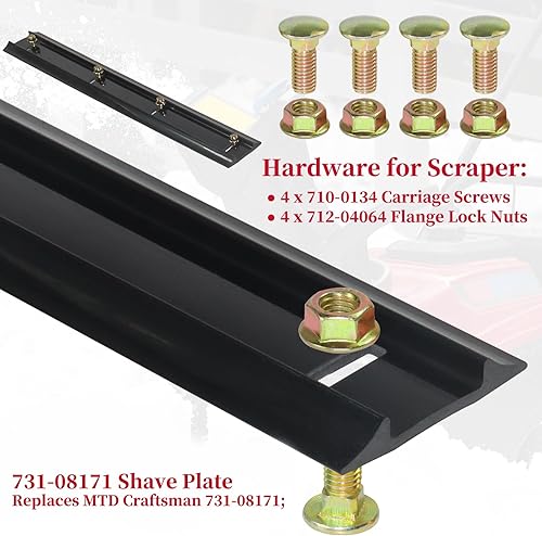 Miniatura 4 de 753-06469 Kit de paleta de barrena con placa de afeitado 731-08171 954-04050A Cinturón para Cub Cadet 1X 21 quitanieves, Troy-Bilt Squall 21