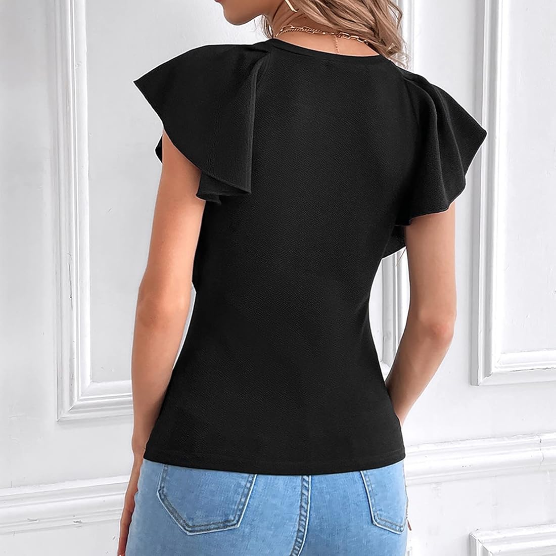 FORFORMO Frilled dressy Blouse | vrealitybolivia.com