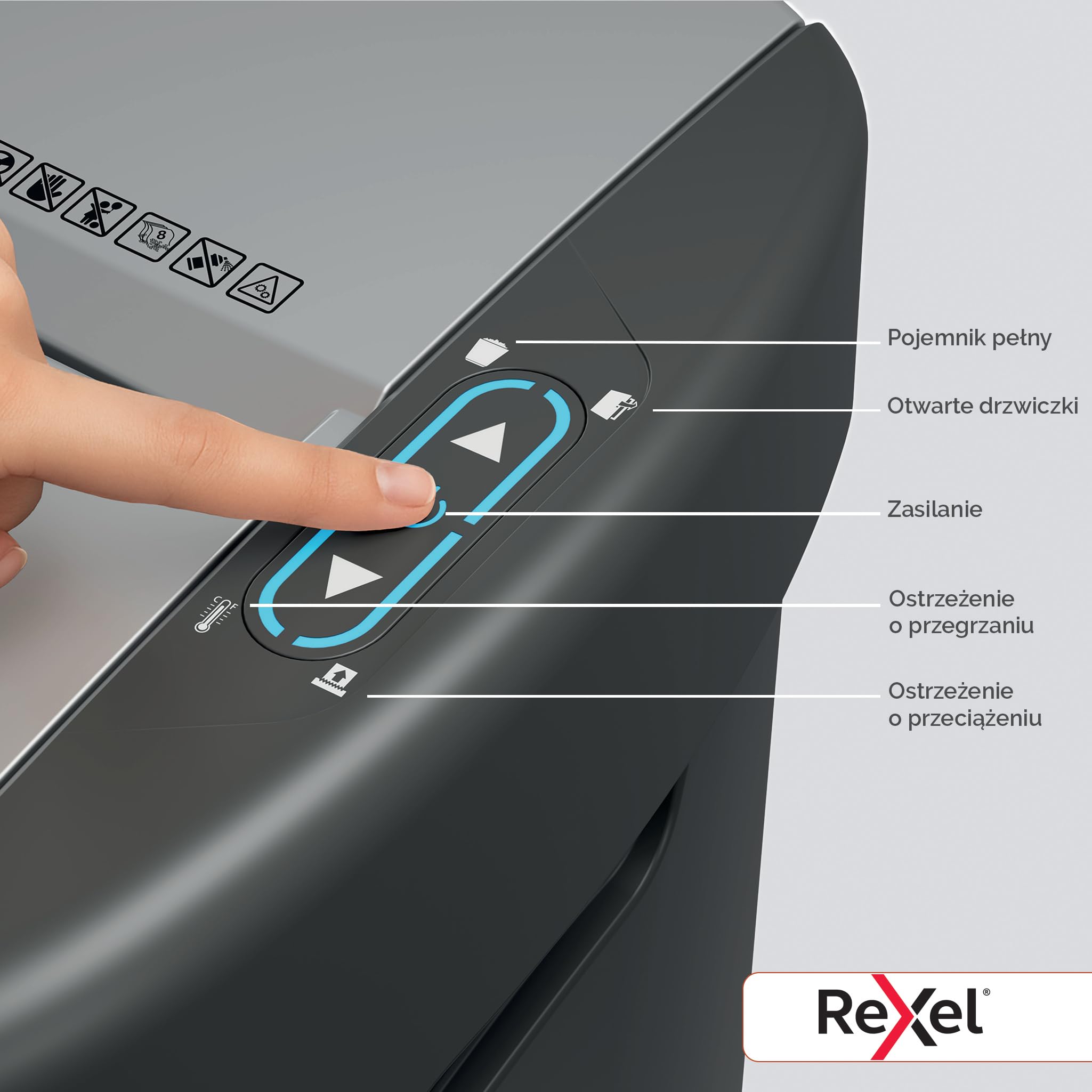 Rexel ShredMax AutoFeed+ 200M automatyczna niszczarka mikrościnki P5 | Niszczarka biurowa, zgodna z RODO, rotacja kosza, 200 arkuszy A4, kosz 21 l, <55 dBA, 30 min pracy, home office