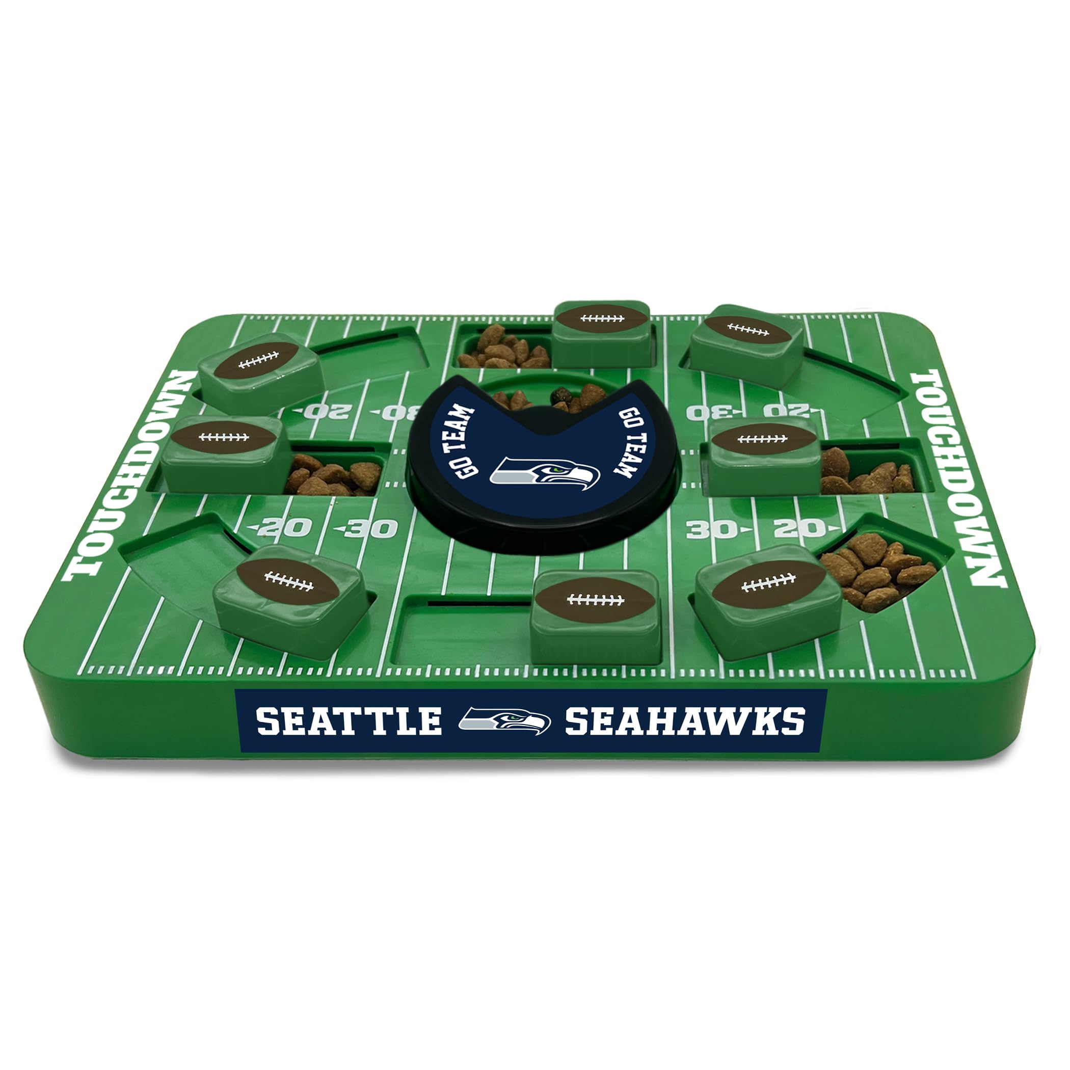 Pets First NFL Seattle Seahawks Large Puzzle Toy for Dogs, Slow Feeder Board for Pets, New Bigger Size, Interactive Doggie Treat Toy