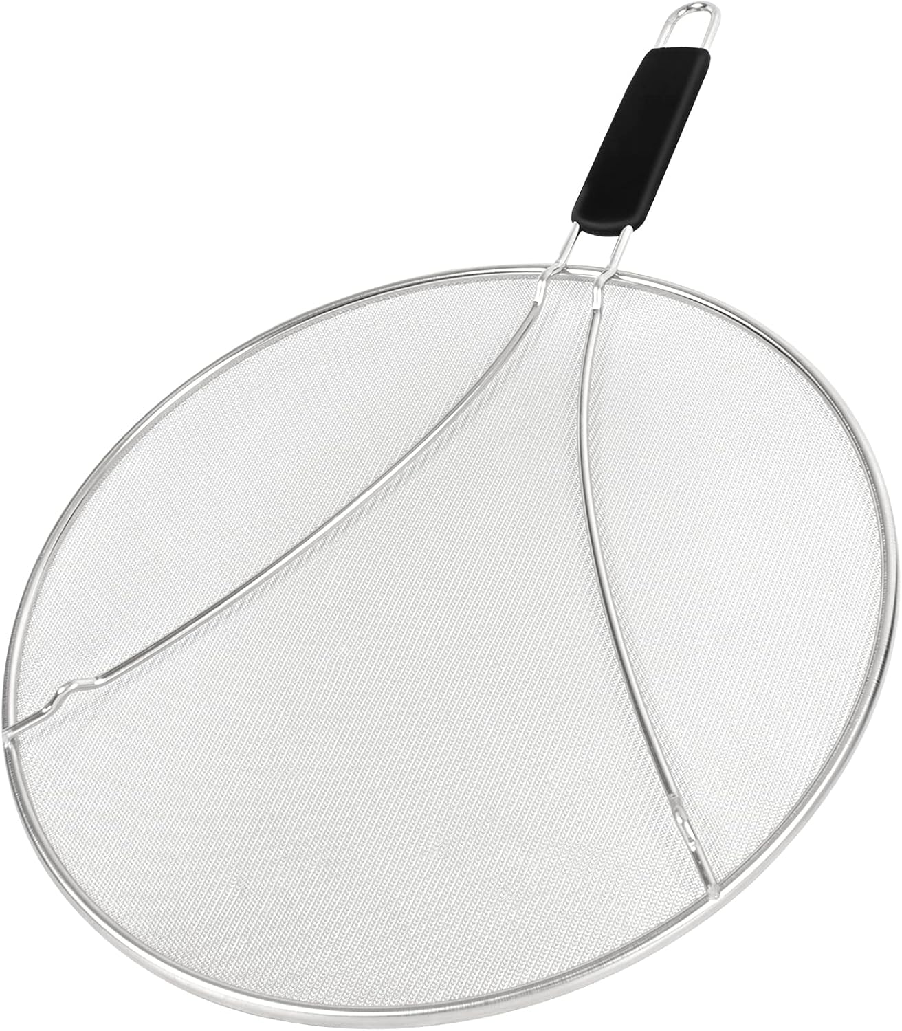 Large Splatter Screen for Frying Pan, 13 Inch Stainless Steel Grease Splatter Guard for Cooking, Fine Mesh Frying Screen Keeps Kitchen Clean and Protects Skin From Burns
