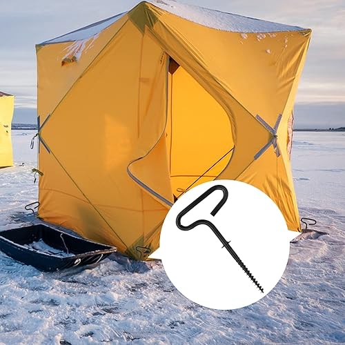 Miniatura 7 de Estacas para tienda de campaña, 4 piezas de uñas de hielo molidas para clavos roscados, accesorio fijador para tienda de campaña, herramienta de