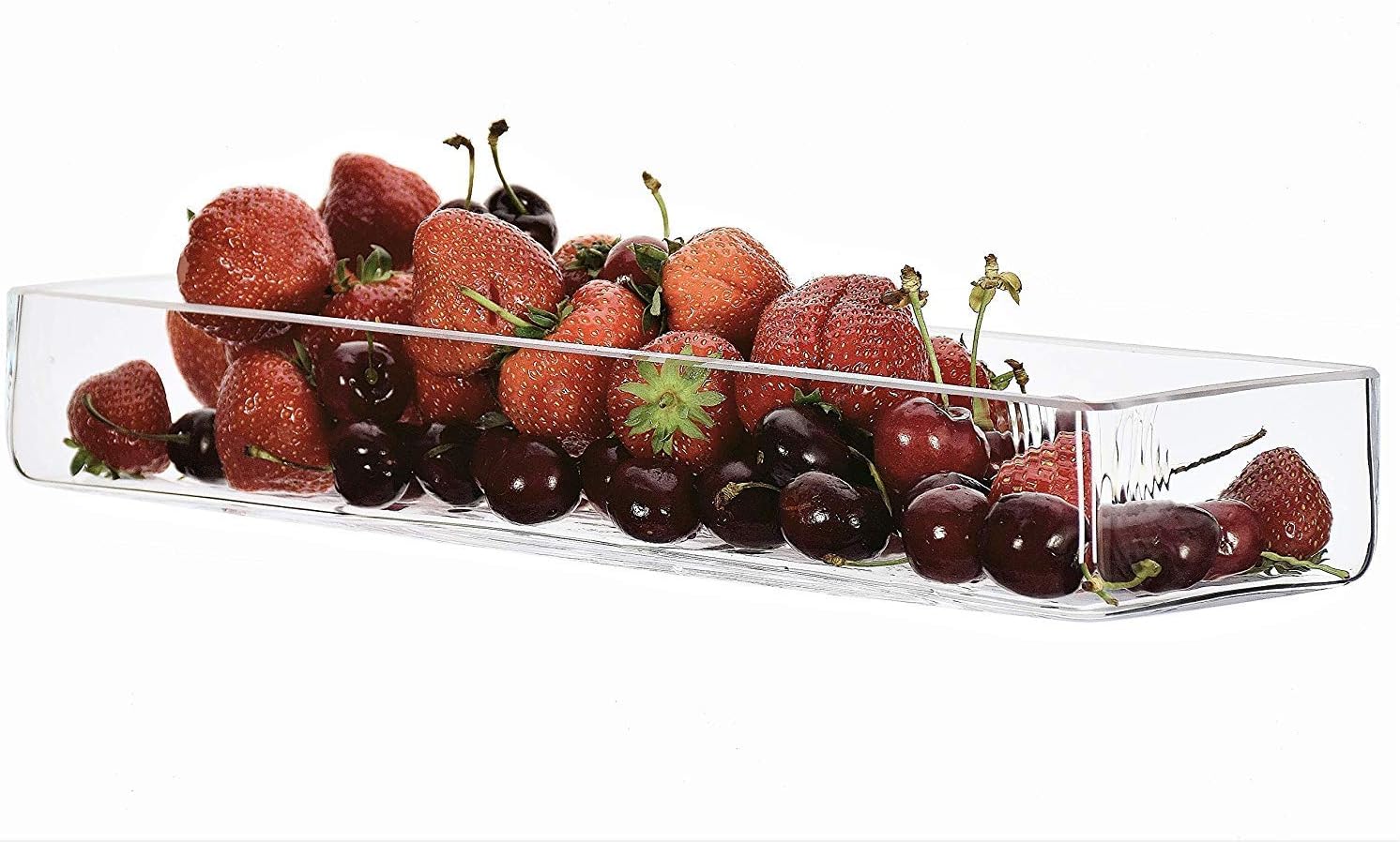 SOLAVIA Glass Rectangular Low Flower Vase Trough 40 x 8 x 10cm Wedding Terrarium Gift