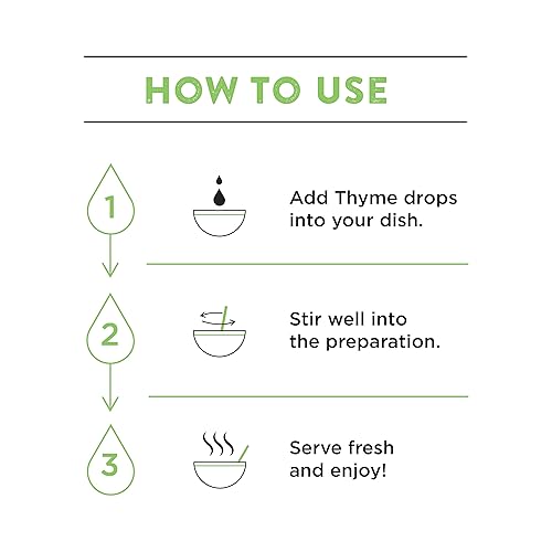 Miniatura 5 de Spice Drop Extracto de tomillo  100% natural  Para sopas, pasta, espaguetis, platos gourmet  0.17 onzas (180 gotas)  Extracto de hierba natural