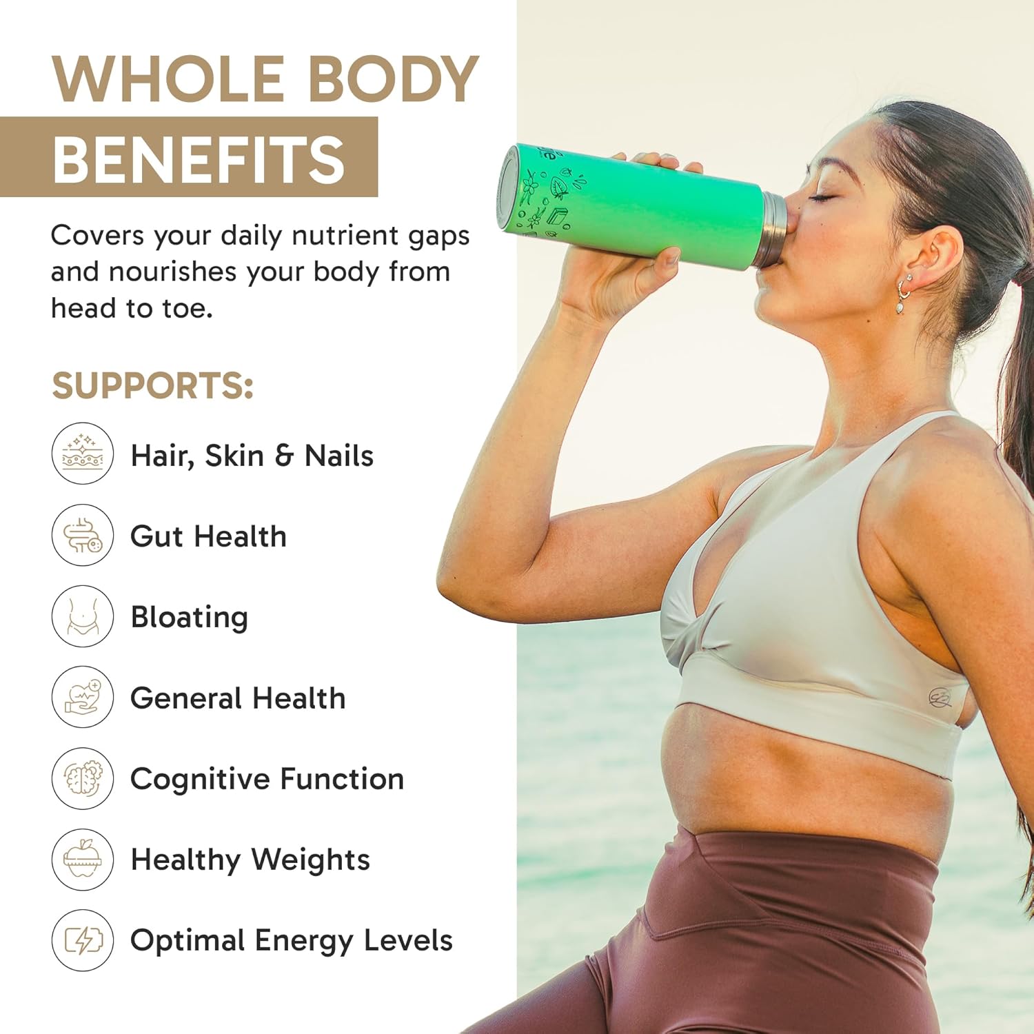 All-In-One Superfood Protein Shake | Complete Meal Replacement | 60+ Superfoods, 20g Plant Based Protein Powder Meal Replacement | Probiotics, Digestive Enzymes, 13g Fibre | Low Carb Weight Loss Shake