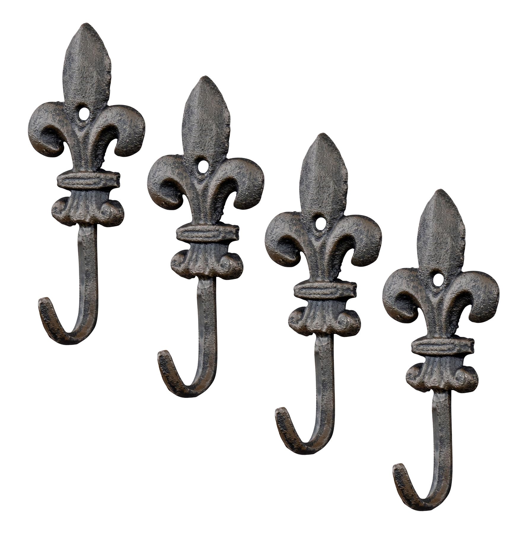 Ganci A Parete Girevoli In Stile Rustico – 4 Pezzi In Lega Di Zinco, Doppi Ganci Vintage Per Cappotti E Asciugamani - copertina