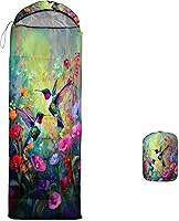 Vista 26 de AILONEN Cute Frog Green - Saco de dormir para acampar, ligero e impermeable, 3 estaciones de clima cálido y fresco, compresión portátil de viaje