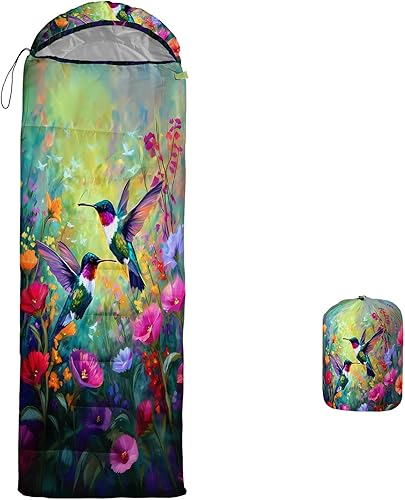 Miniatura 27 de AILONEN Cute Frog Green - Saco de dormir para acampar, ligero e impermeable, 3 estaciones de clima cálido y fresco, compresión portátil de viaje