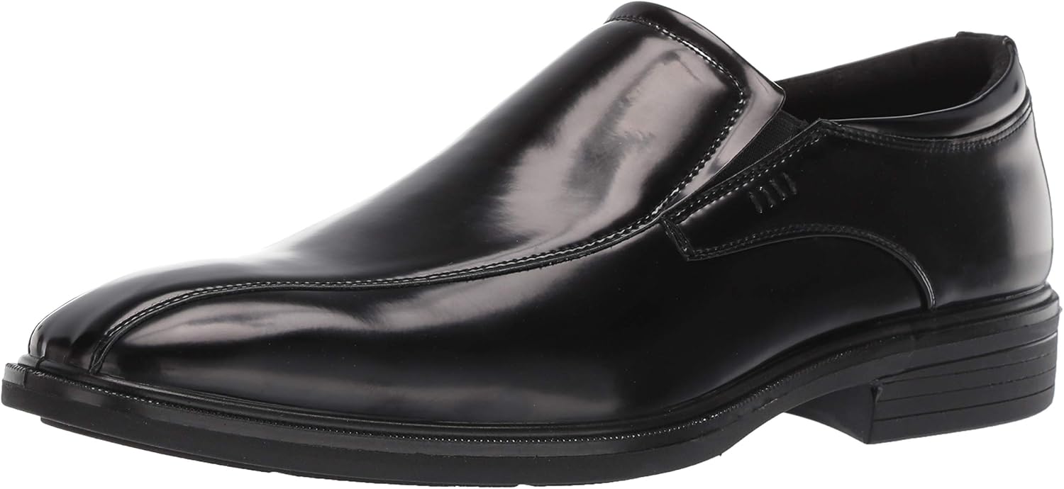 Deer Stags Men's Tymber Memory Foam Classic Dress Comfort Stylish Runoff Toe Slip-On Loafer, Black, 10.5