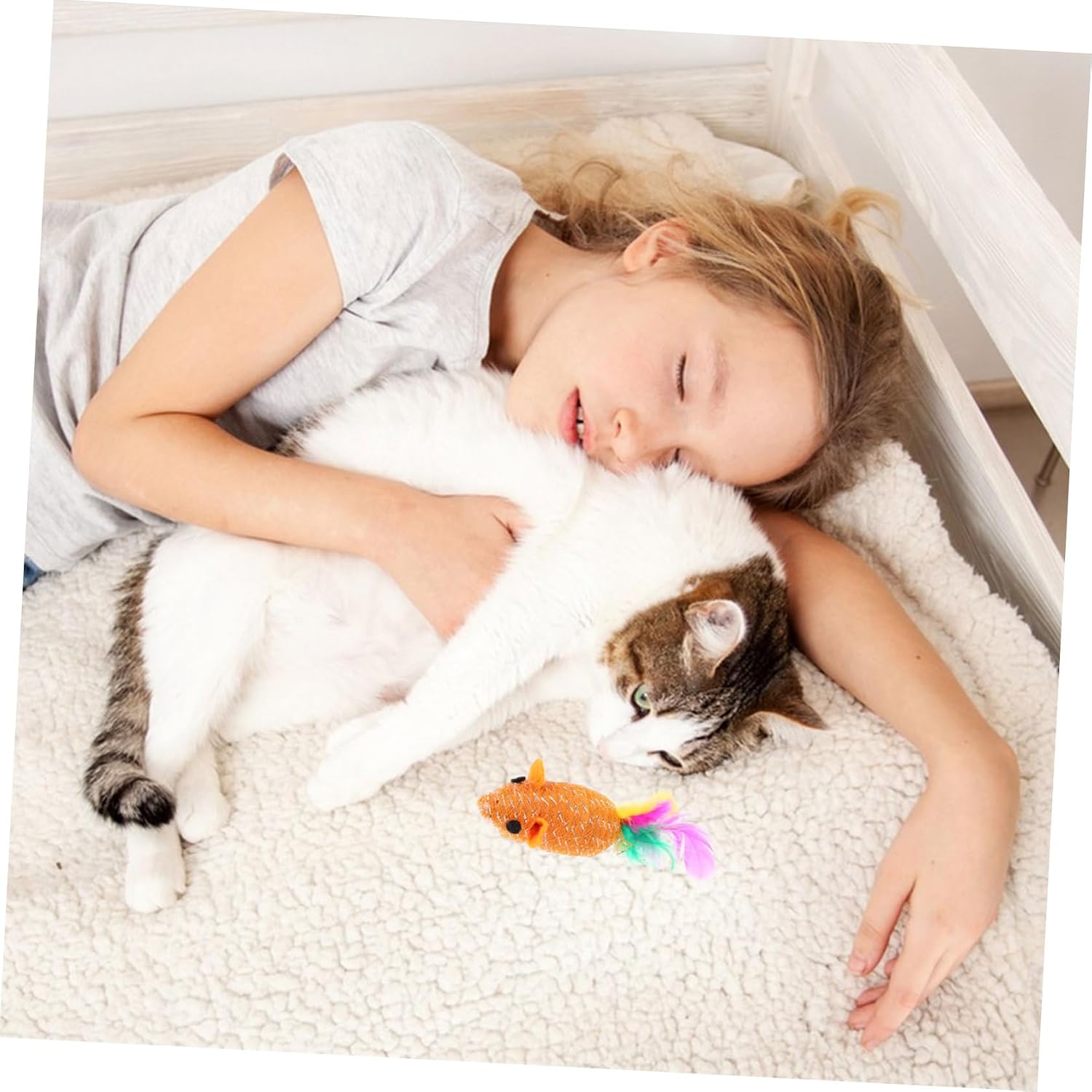 ibasenice 10pcs Cat Tail Mouse Toys Lifelike Funny Mice for Cats Random Colors Engaging Pet Supplies to Boost Playtime Energy and Alertness