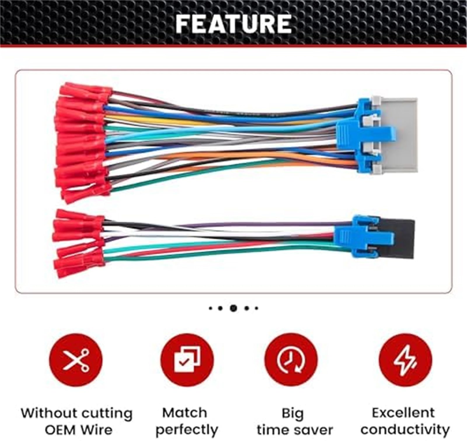 Kabel adaptera samochodowego radia, Pexorin Wiązka przewodów radia samochodowego OE do tyłu, do modeli GM z lat 2002-2007, GMC Sierra, Chevy, Silverado, Buick, Cadillac, Pontiac Zamień przewód radia f