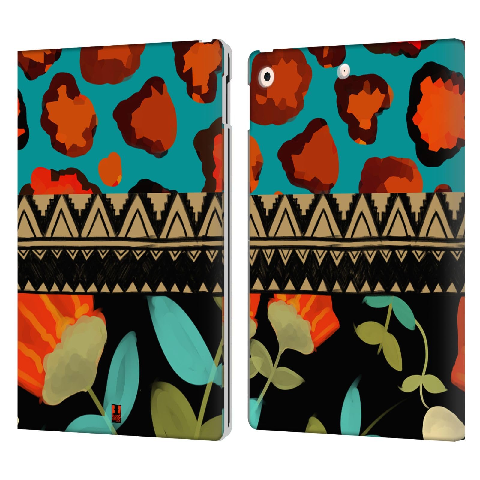 Étui en cuir premium léopard floral pour tablette Apple iPad 10.2 finitions luxe - 8