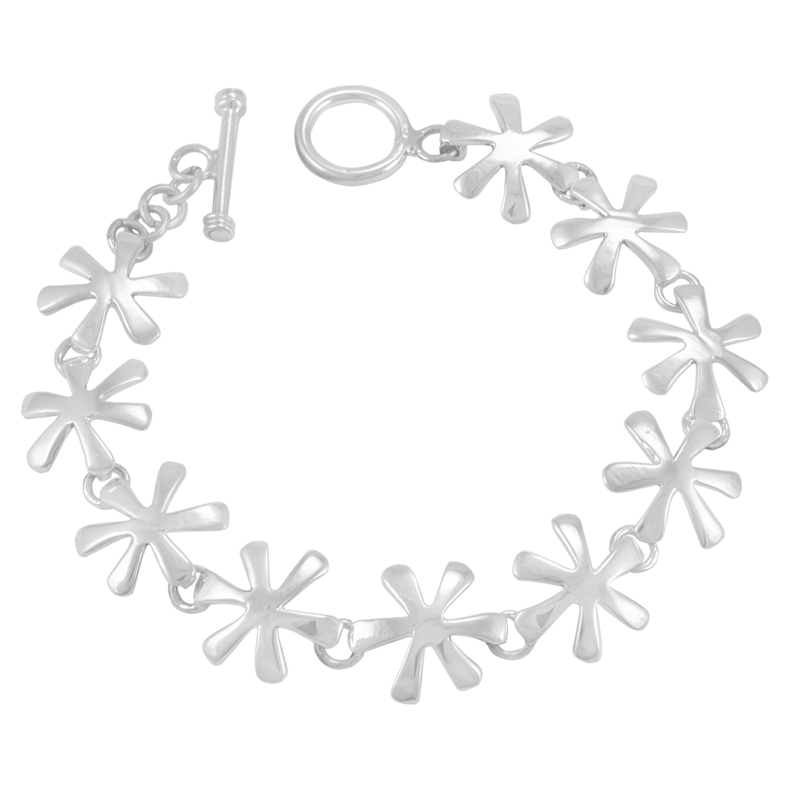 Armkette "Flor lisa" - fair trade Armschmuck, Handarbeit aus Mexiko, 925 Sterling Silber