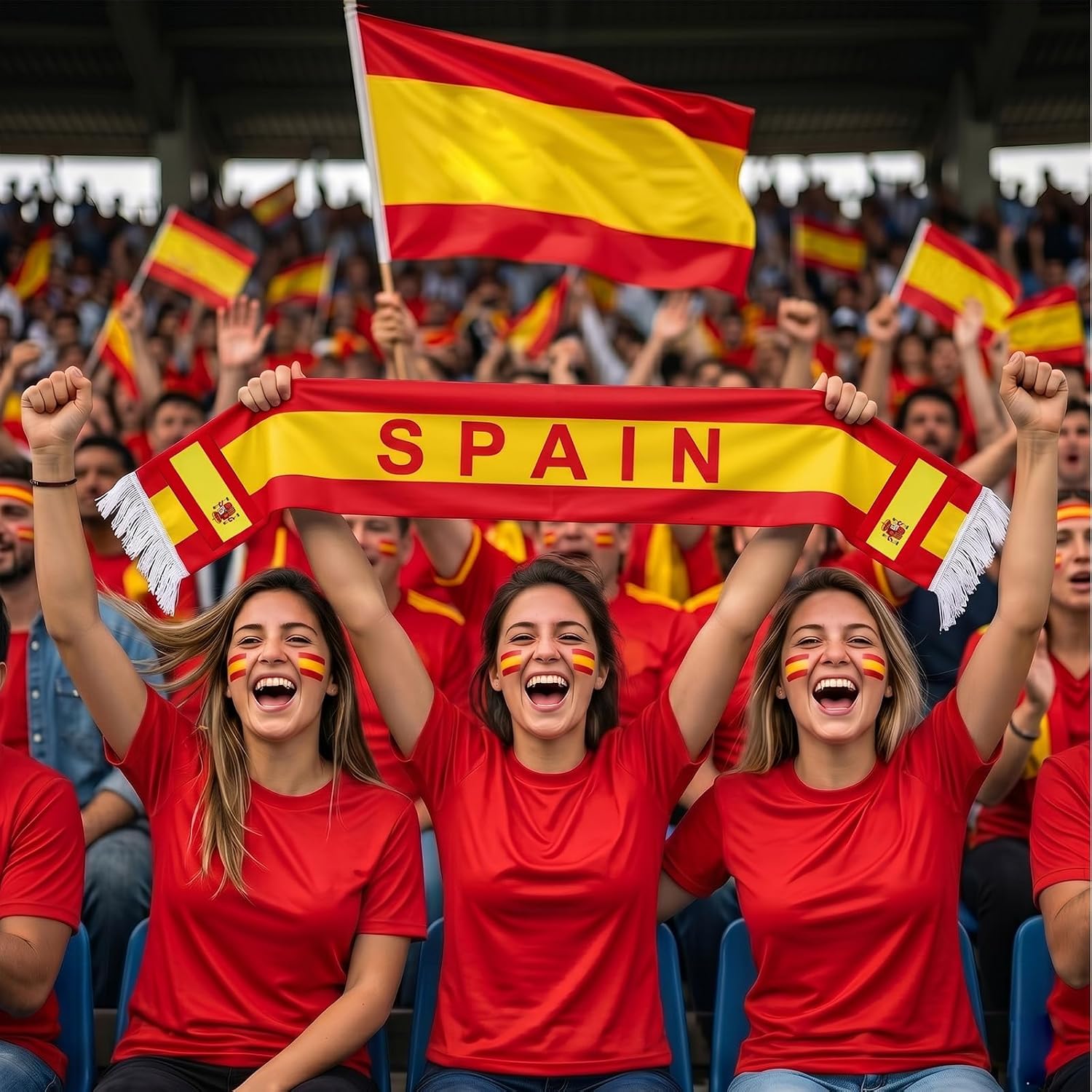 Soccer Fans Double Side Scarf - National Soccer Supporter, Sports Fan Cheering Memorabilia Gift image 4