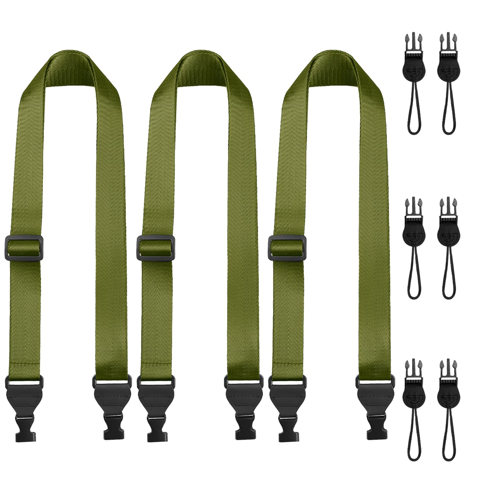 FIEIL 3 Pack Adjustable iPad Strap, Nylon Camera Strap, Comfortable Shoulder Strap for iPad Case, Cellphone Tablet, Camera, Laptop, Binocular, Luggage Bag(Green Universal Neck Lanyard)