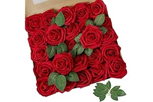 AmyHomie Artificial Silk Red Roses - The Epitome of Floral Finesse