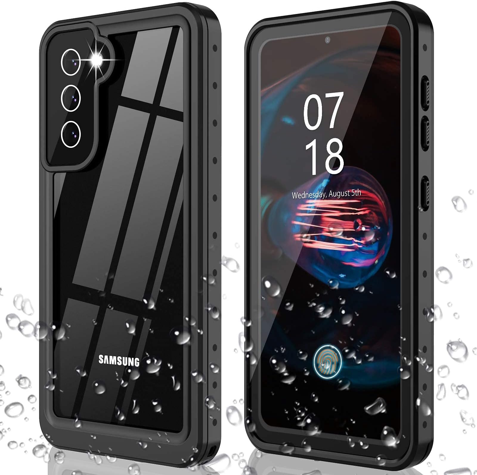 ANTSHARE for Samsung Galaxy S21+ Plus Case Waterproof, Built in Screen Protector 360° Full Body Protective Shockproof IP68 Underwater Clear Case for Samsung Galaxy S21+ Plus 6.7inch