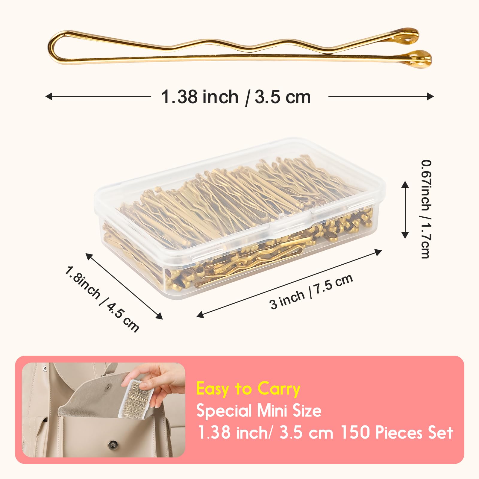 48Pc BOBBY PINS Kirby Grips Hair Clips Slides Long Hairpin Blonde/Brunette/Black | UK - View #6