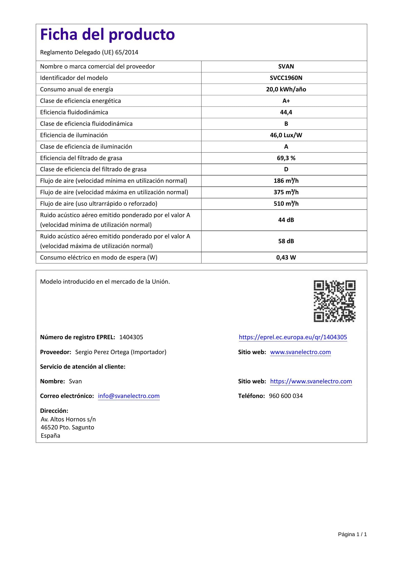 Svan Cappa aspirante inclinata 90 cm vetro nero SVCC1960N. Potenza 600m3/h, doppio tiro, 3 velocità, controllo tattile, filtro lavabile in lavastoviglie.