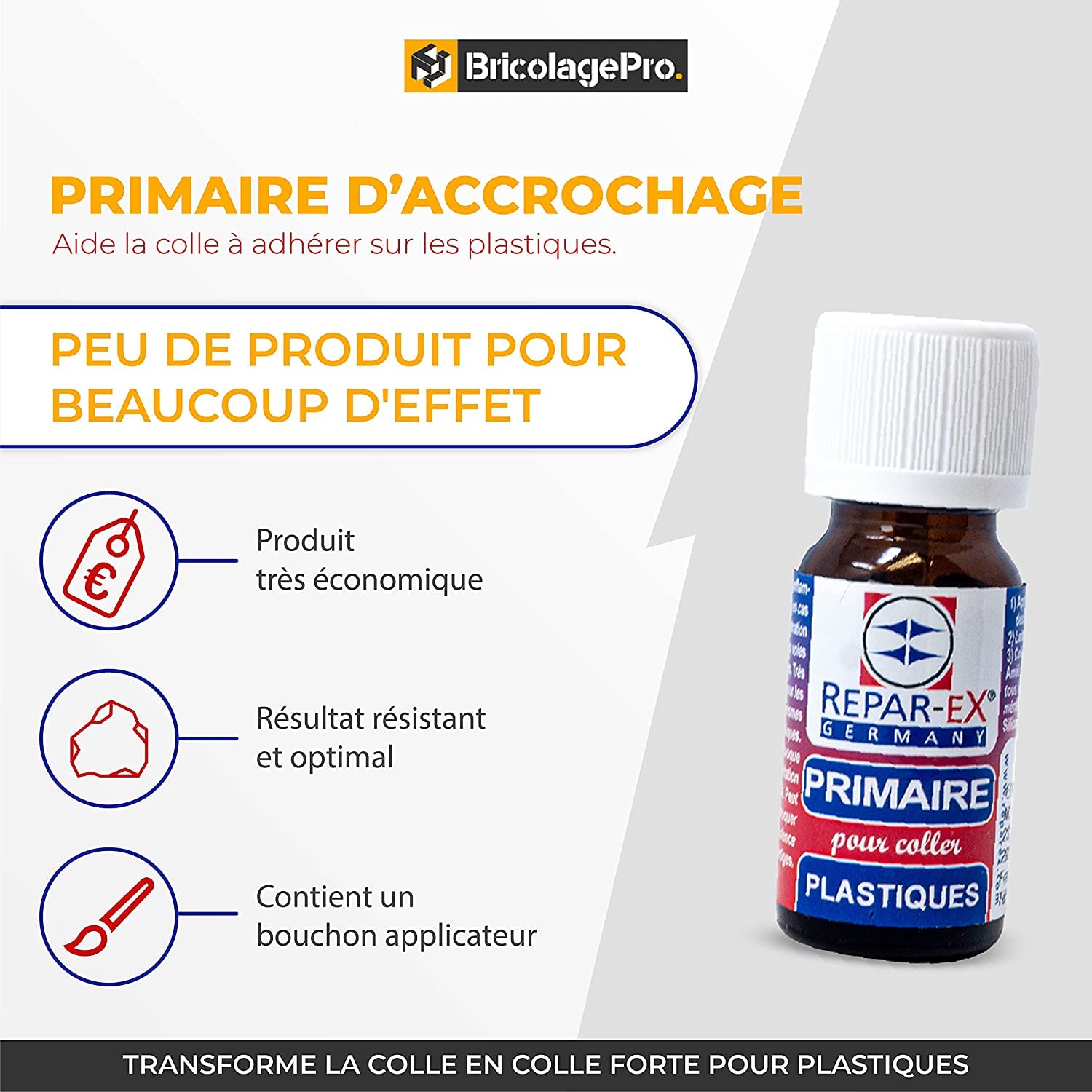 BRICOLAGEPRO - Lot de 5 Produits de Collage Repar-ex - Colle Professionnelle - Kit Professionnel de Collage Grand Format