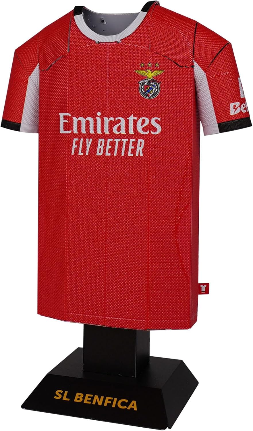 S.L. Benfica FC Soccer Jersey-Shaped Alloy Metal Desk Display Stand – Official Licensed Men’s Soccer Team Collectible Model (25/26 Home)