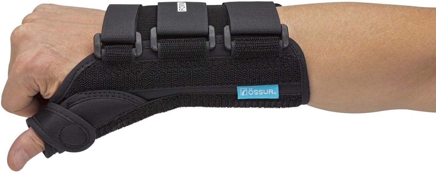 Ossur Royce FormFit Thumb Spica, Right, X-Large, Black Color Brace, Immobilization and Protection, Adjustable Stays
