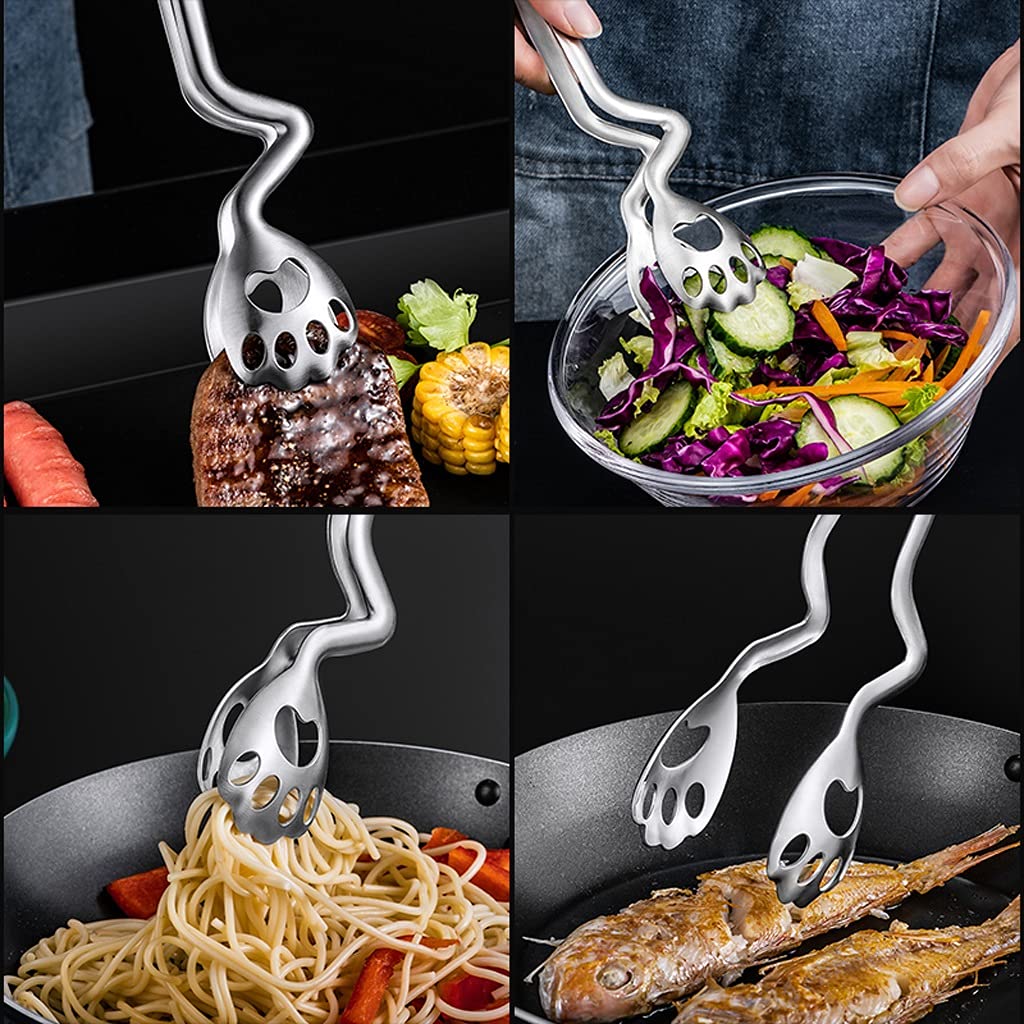 Pinces de Cuisine en Acier Inoxydable pour salades, grillades, Barbecue, Service de salades et fritures