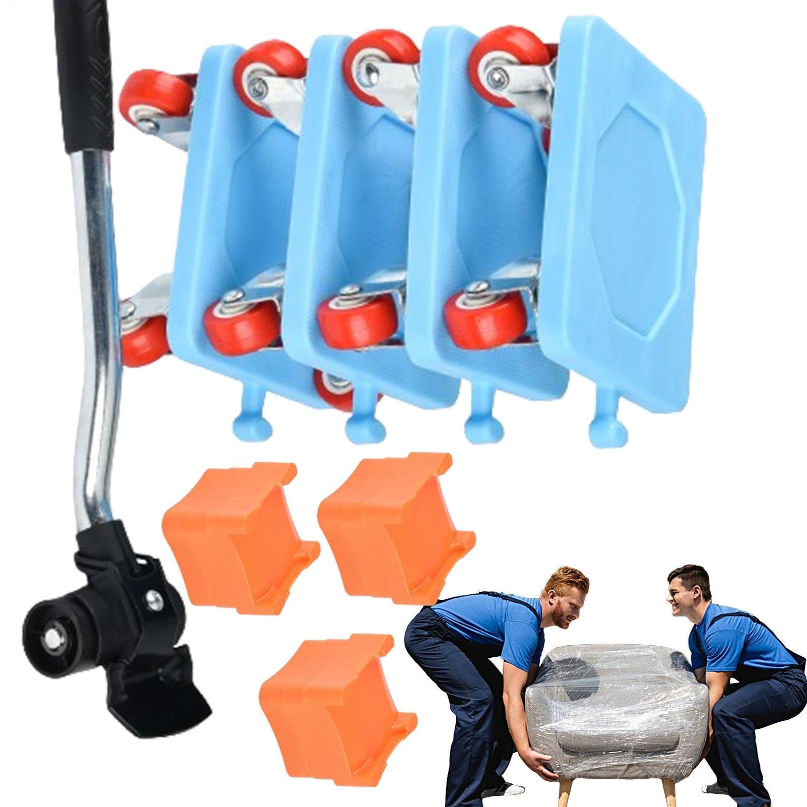 Strumento per spostare mobili resistente, set di ruote per carrelli per elettrodomestici per un facile sollevamento e trasporto di divani, divani, frigoriferi e armadietti, ideale per traslochi in