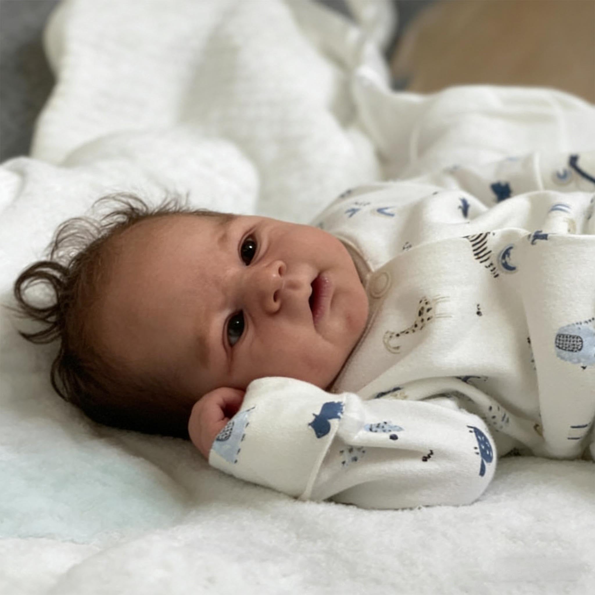 RXDOLL 43 cm realistyczne lalki Reborn Baby Dolls silikonowe na całe ciało winylowa dziewczyna realistyczna lalka bobas oczy otwarte prawdziwe życie Reborn lalki wodoodporne zabawki dla dzieci prezent