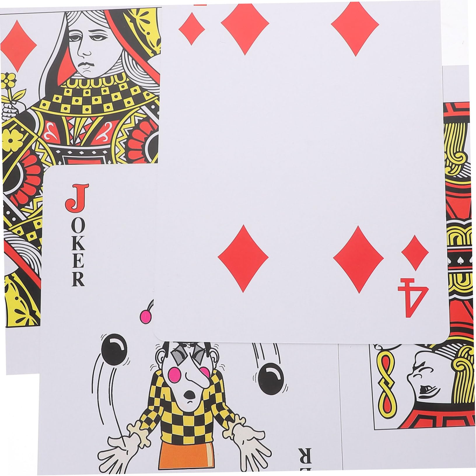 Toyvian Carte da Gioco Giganti Bianco in Carta Patinata per Adulti | Grandi Caratteri, Fine Lavorazione, Sicure e Affidabili, per Poker e Viaggio