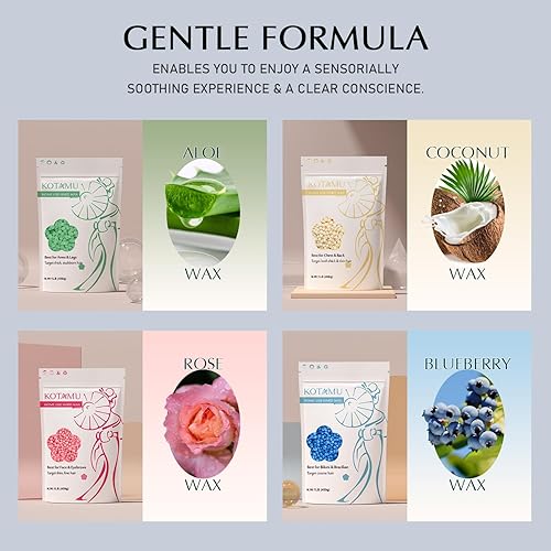 Miniatura 27 de KOTAMU Kit de depilación digital negra para mujeres y hombres, piel sensible, olla de cera dura para cejas, cara, piernas, axilas, depilación suave