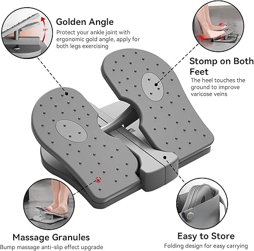 Miniatura 3 de Escalera de escalera, máquina de pasos de pie, mini entrenador de pasos plegable para la oficina en casa