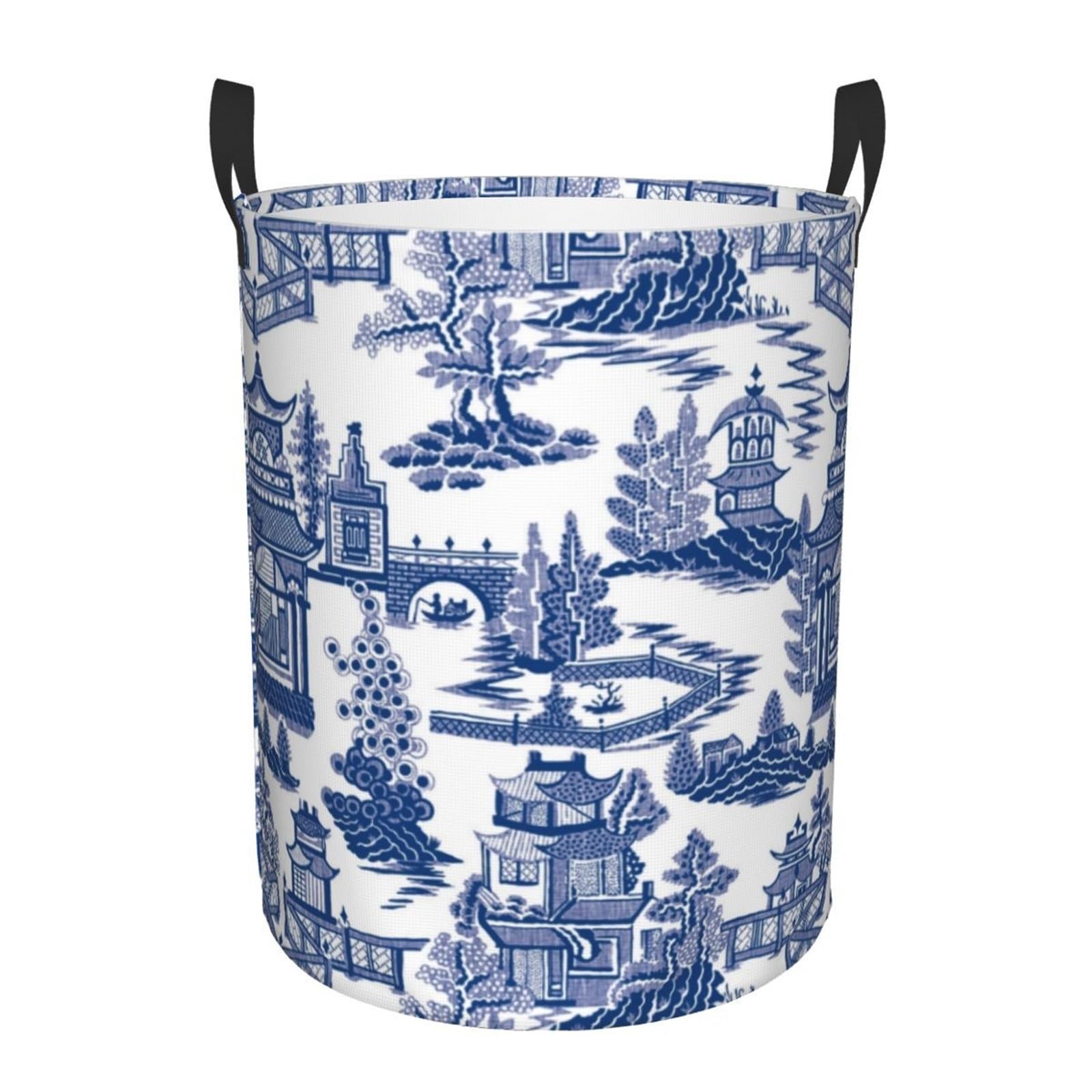 Fabric laundry hamper Vintage Laundry Hamper Large Storage Basket for Family(Color2,50x40 cm)