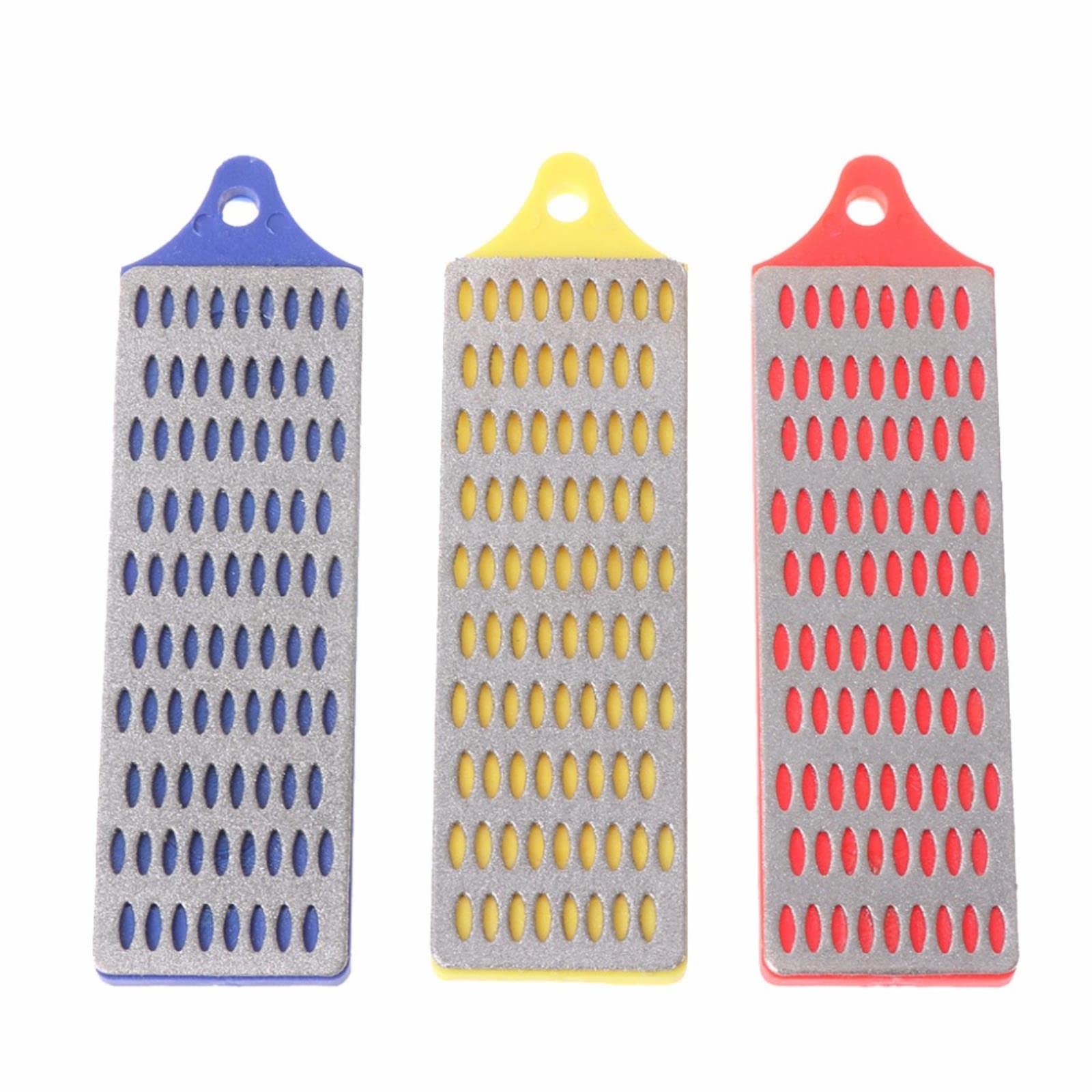 OOTDTY 3 Pcs Diamond Sharpening Whetstone Set Coarse Medium Fine Knife Sharpening Stone 5AC800160