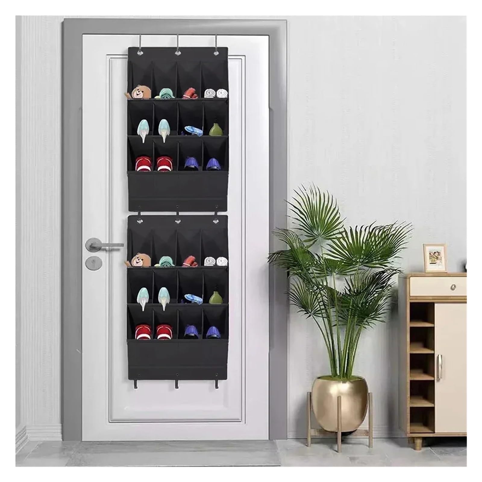 Organizadores de Zapatos para Puerta Zapato del bolso colgante almacenamiento bolsillo de la pared