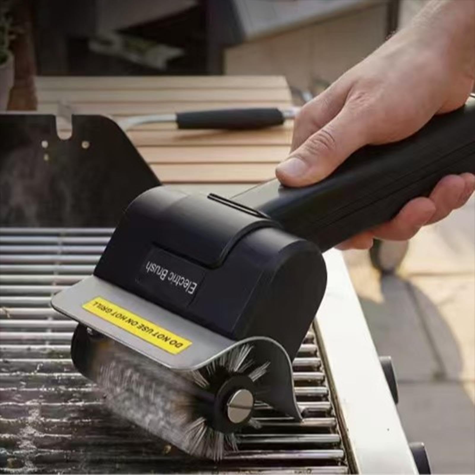 Electric Grill Brush, Usb Rechargeable Barbecue Cleaner, 1,97 x 2,44 High Torque Wire Scrubbing System, głowica czyszcząca ze stali nierdzewnej, konstrukcja ze stali nierdzewnej, grill, grill