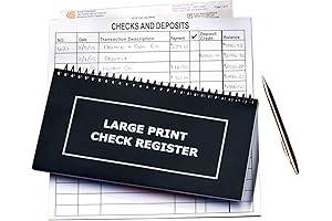Large Print Check Register: Enhancing Financial Clarity for Seniors and the Visually Impaired