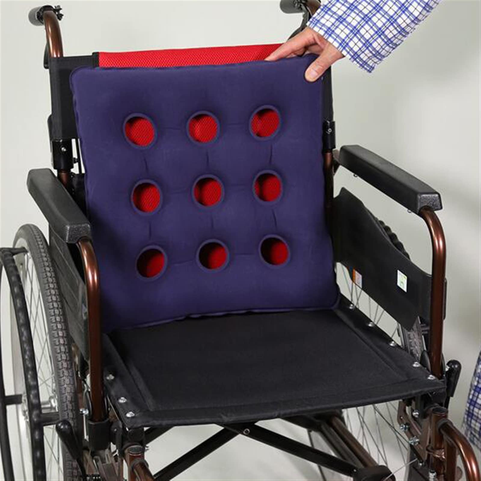Cojín Inflable para Silla de Ruedas, colchón de Aire médico con Bomba de Aire para úlceras por presión.