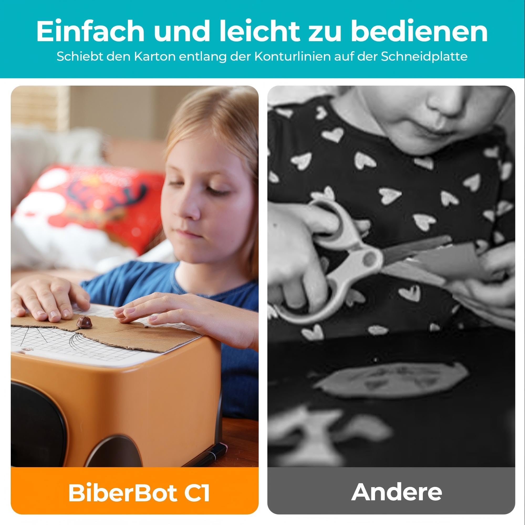 Elektrischer Kartonschneider für Kinder, Sicherer Cardboard Cutter, STEAM Lernspielzeug für Jungen und Mädchen ab 5 Jahren, Upcycling-Werkzeug für DIY Technik und Kreativität