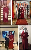 Vista 13 de Coser Park - Disfraz de monje medieval para Halloween, disfraz con capucha Negro