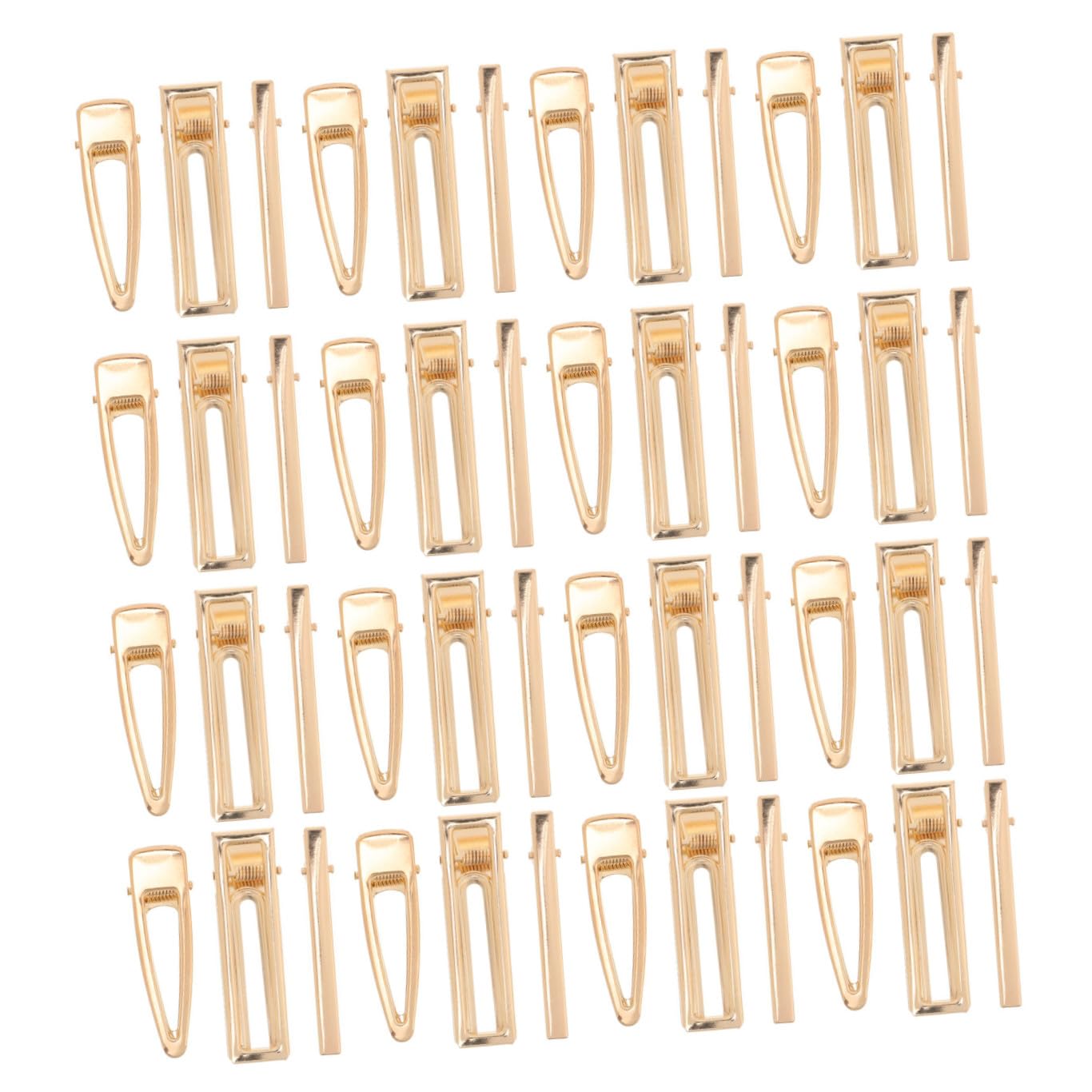 60 pezzi Clip Capelli Alligatore Metallo Dorato Fermagli Resistenti per Donna Ragazza Accessori DIY Styling Hairpin