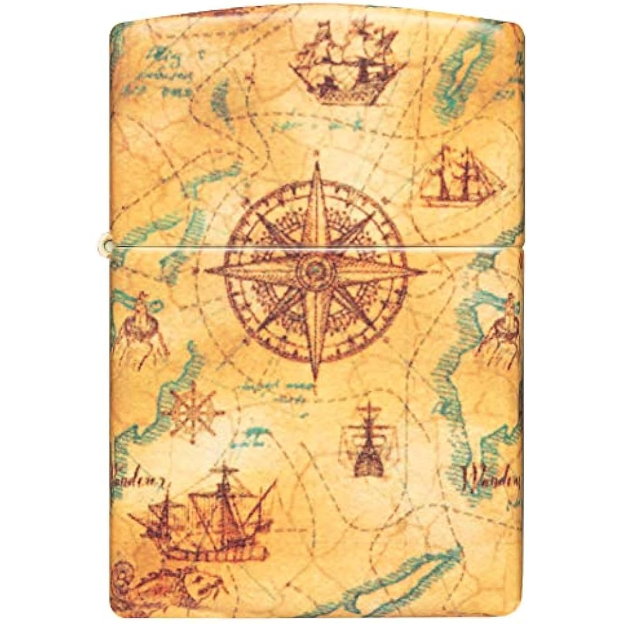 Windproof Lighter - Nautical Model - 540 Colour, Multicolour - Refillable - Reusable - Windproof Design - Gift Box - Made in USA