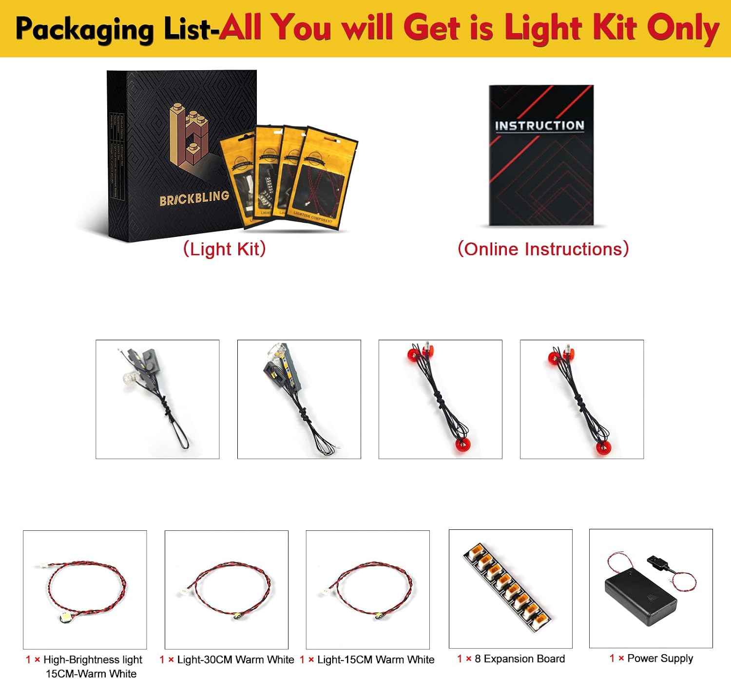 BrickBling Light Compatible with Lego NINJAGO Four Weapons Blacksmith | LED Lights Only Compatible with Lego 71858, No Model (Classic Version Light)