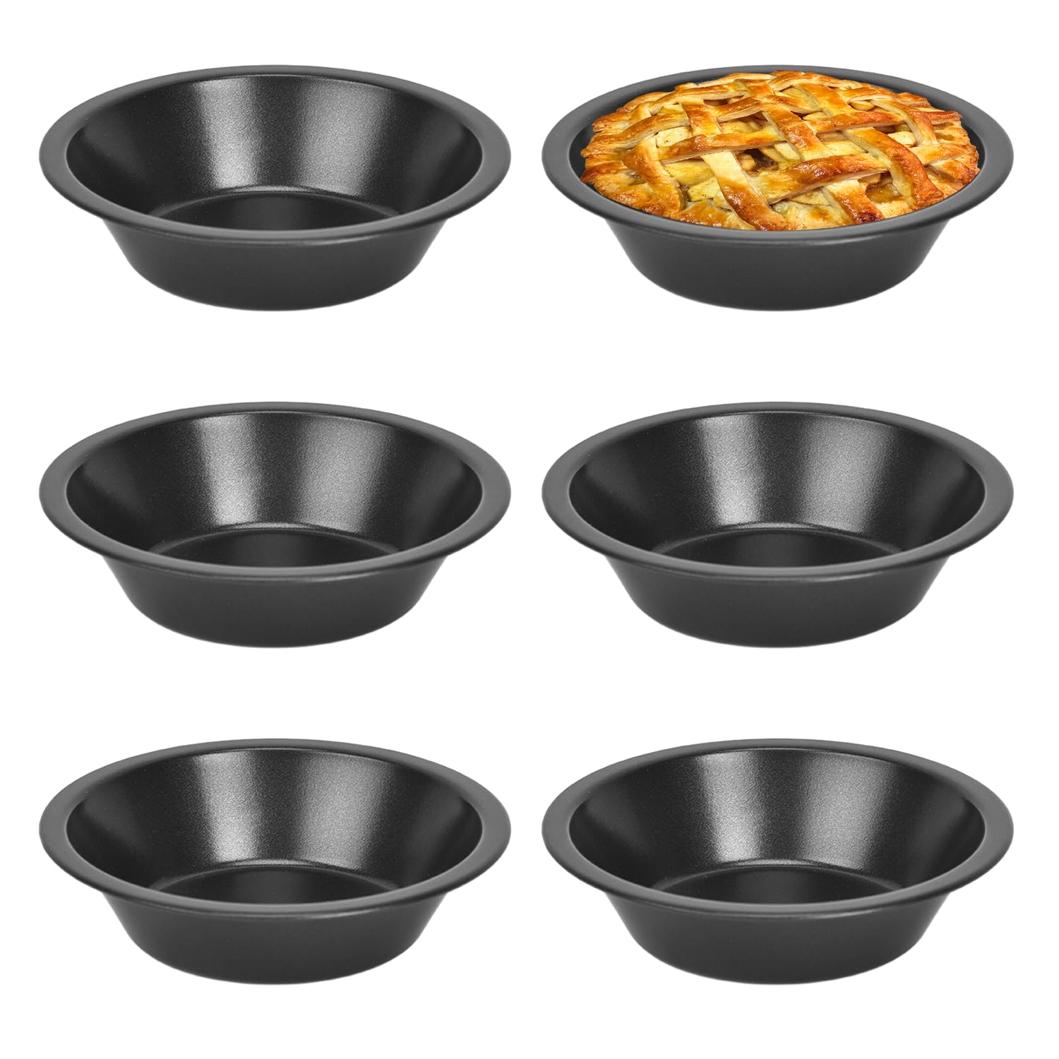 6 małych foremek do ciast, osobistych talerzy do ciasta, aluminiowe talerze do ciasta, pieczone w piekarniku, specjalne talerze do pieczenia (12 x 8 x 3)