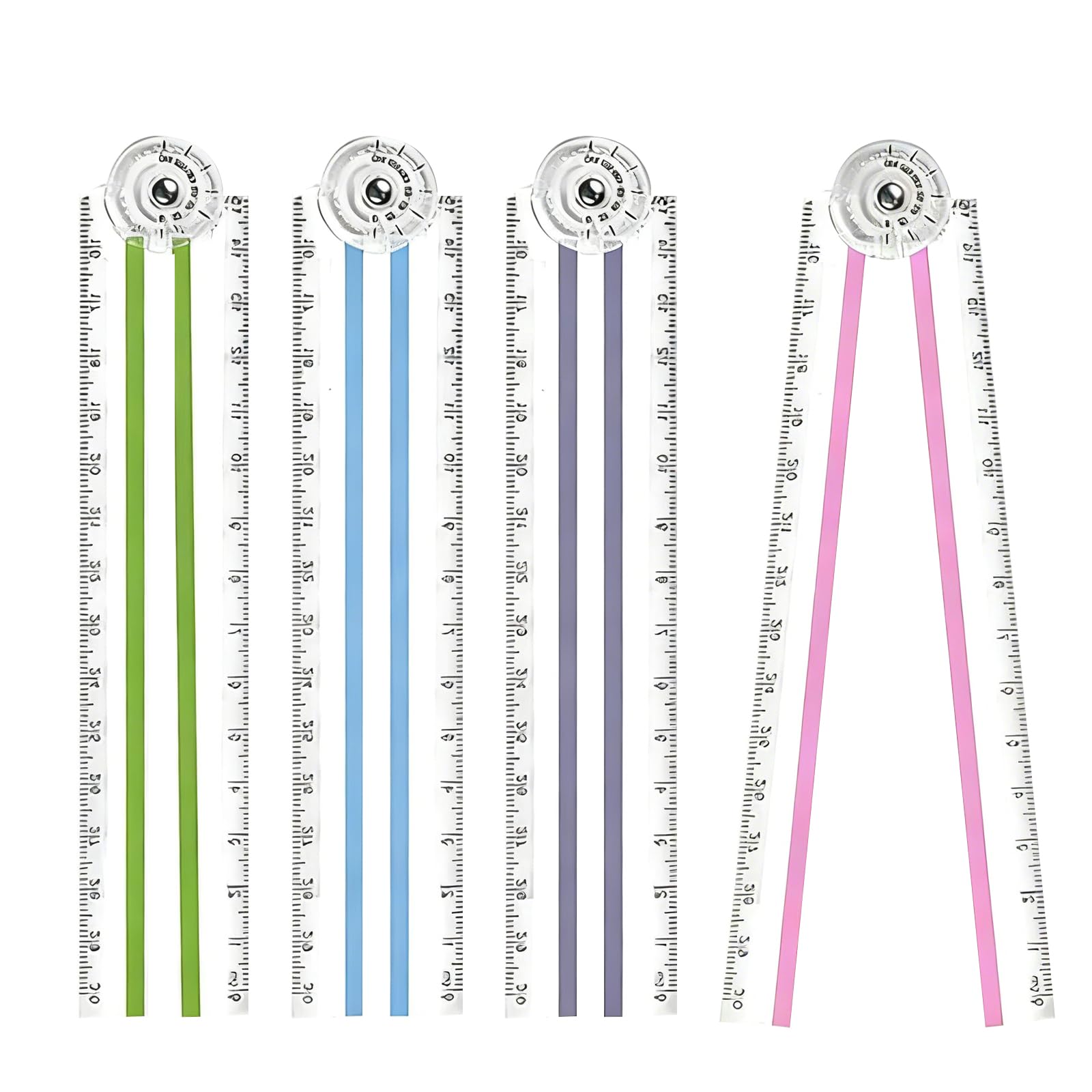 Foldable Rulers, 4Pcs Clear Folding Ruler, 30 cm Flexible Foldable Rulers for School Office Drawing Crafts