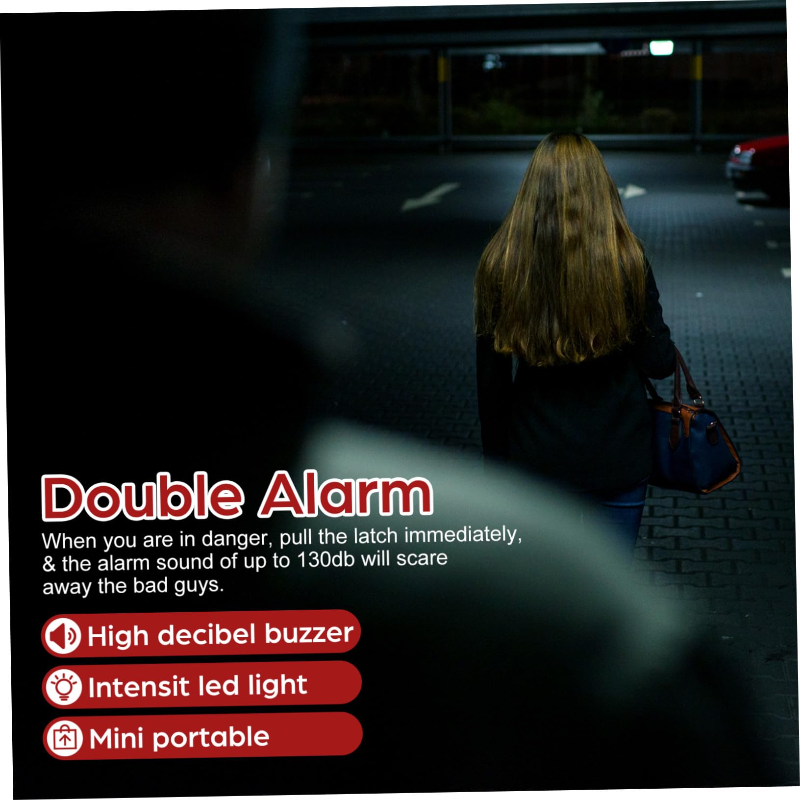 Llavero con Luz LED De Seguridad Y Alarma De Emergencia Personal con Sonido