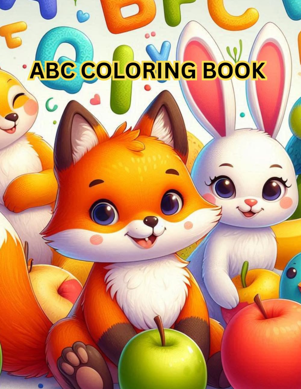 ABC Coloring Book: Bold and Easy Designs for Kids Ages 3-5, Simple Animals and Alphabet Coloring Pages