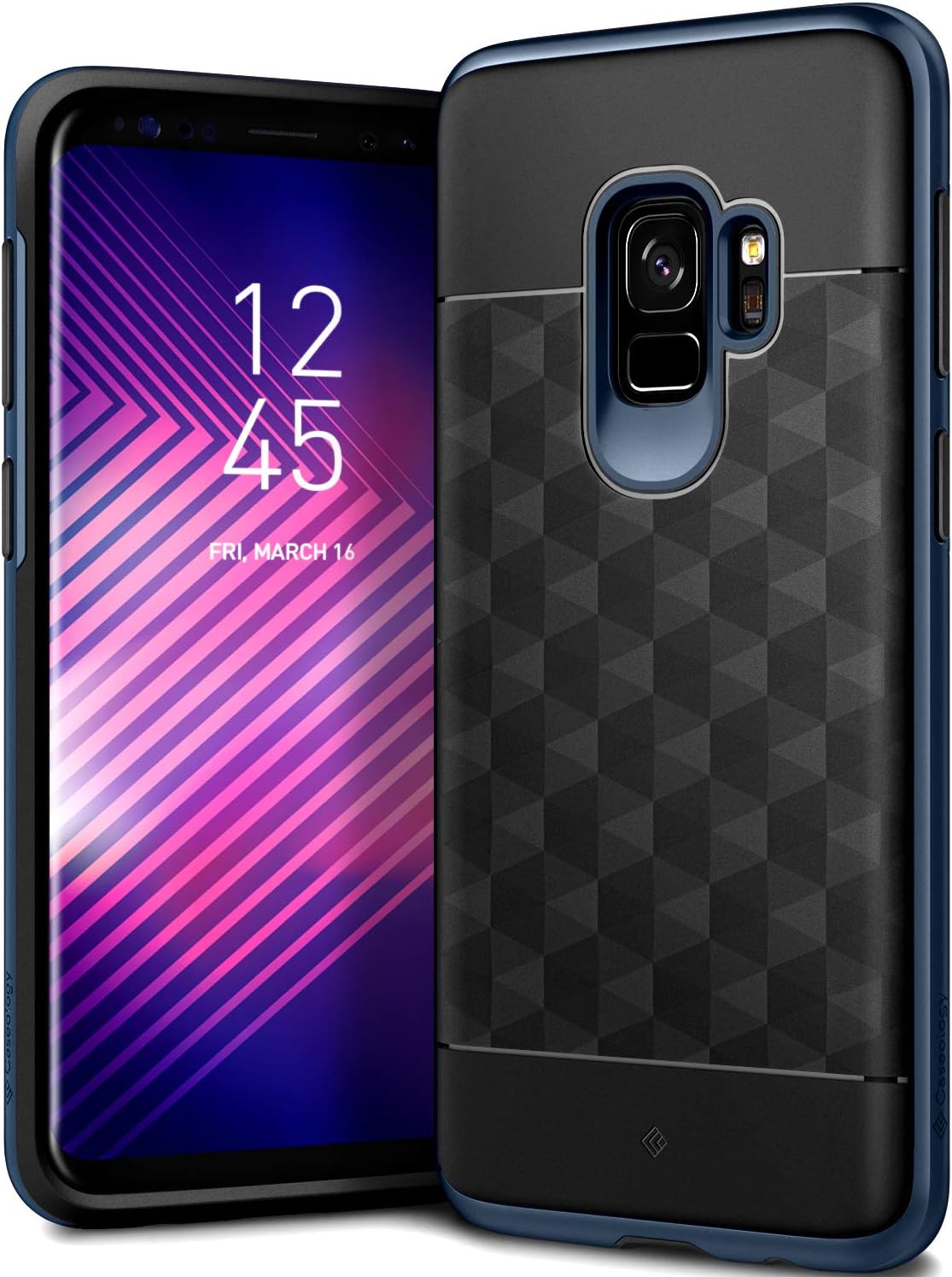 Caseology Parallax for Galaxy S9 Case (2018) - Award Winning Design - Deep Blue